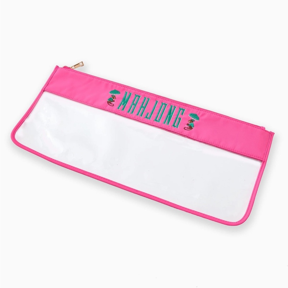 Pink and Green Oh My Mahjong Monkey Tile Bag